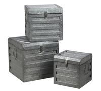 Urban living LOFT & METAL CAJA DE METAL X3 S26X26XH27CM/M32X32XH31CM/L37X37XH35CM