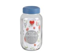 Urban living TARRO DE CRISTAL DE CONSERVACIÓN ZULIA CON TAPA DE ROSCA 1,5L 4 COLORES