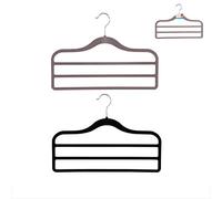 Urban Living The Hanger Percha DE Terciopelo para Pantalones X2-2 Colores Surtidos Gris Y Negro