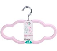 Urban Living The Hanger Percha Infantil DISEÑO Nube X4 DE Terciopelo 3 Colores Rosa/Amarillo/Azul