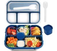 Urban London Lonchera Bento duradera a prueba de fugas, 4 compartimentos, sin BPA, apta para microondas, congelador y lavavajillas, ideal para la escuela, trabajo, picnics y preparación de comidas