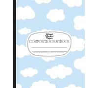 Urban Market Paper: Composition Notebook - Pillow Talk: College Ruled | 200 Pages | 7.5 x 9.25 in | Cloud Print Premium Aesthetic Lined Notebook for Journaling, Office, School, Writing or Everyday Use