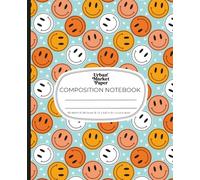 Urban Market Paper: Composition Notebook - Positively Paper | Retro Smiley Face Journal | College Ruled | 200 Pages | 7.5 x 9.25 in | Happy Aesthetic ... Journaling, Writing, or Everyday Notes