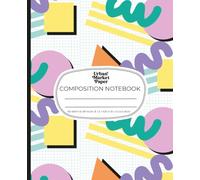 Urban Market Paper: Composition Notebook - Saved By the Grid: College Ruled | 200 Pages | 7.5 x 9.25 in | Retro Grid Paper with Pastel Bold Memphis ... Office, School, Writing or Everyday Use