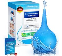 URBAN MEDICAL Pera Enema Orejas - Limpieza suave y profesional para eliminar tapones de cerumen - para adultos, niños y bebés, reutilizable, 200 ml