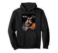 Urban Raccoon Comer Pizza Noche Calle Comida Humor Sudadera con Capucha