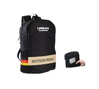 Urban Runners® Mochila 2.0 Premium Active Daypack ultraligera, plegable de 20 l, impermeable y resistente, ideal para fitness, exterior, viajes y uso diario, Negro , 30L