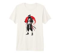 Urban Samurai Techwear Warrior Red Sun Arte Callejero japonés Camiseta Premium