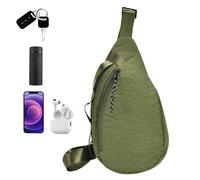 Urban Sling Pack, Multi Pocket Organizer Bag, Adjustable Strap Chest Carrier with Phone Storage, Lightweight Running Waist Utility Pouch, Anti Theft Travel Commuter Gear