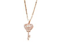 URBAN SPARKS Collar con colgante de corazón para mujer, chapado en plata, cristal móvil, diseño de corazón, elegante y a la moda, Mittelgroße, Plata, No.