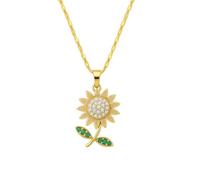 URBAN SPARKS Elegante colección de collares con colgante de oro y plata para mujer, diseños únicos que incluyen girasol, calabaza, luna, lazo, corazón y hoja, juego de regalo de joyería de circonita