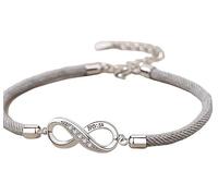URBAN SPARKS Infinity - Juego de pulseras ajustables para parejas con lazo Möbius, símbolo del amor infinito, Mittelgroße, Cobre, No.