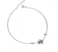 URBAN SPARKS Pulsera de plata S925 para colgante de hoja, pulsera de cadena delicada ajustable, regalo de joyería minimalista, Mittelgroße, Plata, No.