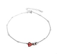 URBAN SPARKS Pulsera de plata S925 para colgante de hoja, pulsera de cadena delicada ajustable, regalo de joyería minimalista, Mittelgroße, Plata, No.
