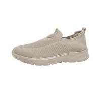 Urban Sporty - Calcetín de punto para hombre, con plataforma acolchada gruesa, sin cordones, para gimnasio, trotar, pasear por la ciudad, uso diario, beige, 40 2/3 EU