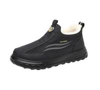 Urban Sporty - Zapatillas deportivas de caña alta con forro polar y plataforma para hombre, calzado cálido para explorar la ciudad, pasear al perro, ocio diario, Black, 39 2/3 EU