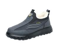Urban Sporty - Zapatillas deportivas de caña alta con forro polar y plataforma para hombre, calzado cálido para explorar la ciudad, pasear al perro, ocio diario, gris, 39 1/3 EU