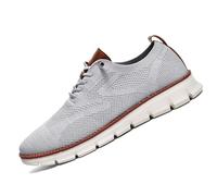 Urban Ultra Comfortable Men's Mesh Sneakers, Zapatillas Hombre Verano Breathable Business Casual Walking Shoes (Gray,41)