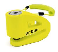 Urban UR208Y Candado Moto Disco, Más Visible Más Disuasorio, ø10mm Diseño Ligero y Robusto, Seguridad Compacta y Eficaz, Antirrobo Bloqueo Pinza Disco Freno Moto, Bicicleta, Patinete Electrico