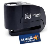 URBAN UR6 Candado Moto con Alarma Inteligente | Antirrobo Disco Más Eficaz | Hi-Tech, 120db LED Warning Sensibilidad Pila CR2 Larga Duración, Impermeable, Pinza 6mm Universal Scooter Bici, Negro