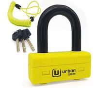 URBAN UR75 Candado Antirrobo Moto Mini U Testado Máxima Seguridad, Homologado SRA, Arco Acero Endurecido ø18 de Doble Bloqueo Disco, Más Polivalente y Disuasorio, Antirrobo Cepo Disco Freno para Motos