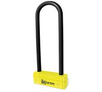 URBAN UR85300 Candado Moto U Alta Seguridad Homologado SRA, Horquilla ø18 Acero Endurecido Doble Bloqueo Antirayones, Llamativa Carcasa Más Visible, U lock Antirrobo 85x300mm para Motocicleta, Scooter