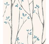 Urban Walls UW24777 Scandi Tree Sidewall - papel pintado de la pared, Azul