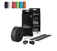 URBAN ZWEIRAD Cinta manillar bicicleta carretera - Cinta de manillar bicicleta carretera autoadhesiva incl. tapones de aluminio - Cinta manillar carretera, gravel (200x3cm - negro)