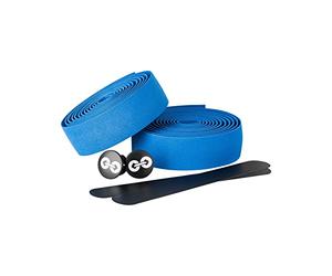 URBAN ZWEIRAD Cinta para manillar de bicicletas - azul - con franja autoadhesiva al dorso, bandas adicionales y tapas laterales para una óptima fijación (azul)