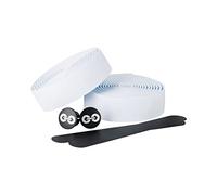 URBAN ZWEIRAD Cinta para manillar de bicicletas - blanco - con franja autoadhesiva al dorso, bandas adicionales y tapas laterales para una óptima fijación (blanco)
