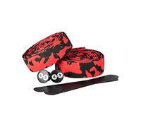 URBAN ZWEIRAD Cinta para manillar de bicicletas - camuflaje negro-verde - con franja autoadhesiva al dorso, bandas adicionales y tapas laterales para una óptima fijación (camuflaje negro-rojo)