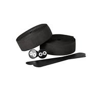 URBAN ZWEIRAD Cinta para manillar de bicicletas - negro - con franja autoadhesiva al dorso, bandas adicionales y tapas laterales para una óptima fijación (negro)