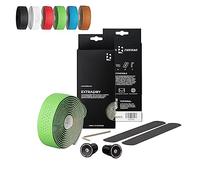 URBAN ZWEIRAD Premium Extra Dry - Cinta adhesiva para manillar de bicicleta de carreras, incluye tapones de aluminio - Gravel, cinta para manillar de bicicleta de carretera (verde)