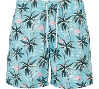Urbanclassics Bañador Patrón Swim Shorts Palm Flamingo Floral Loco