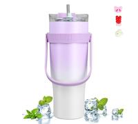 UrbanHomes Thermos Flask - Taza de café de viaje, taza de café de viaje, tazas de café reutilizables, taza de café, taza de café de viaje, taza de hielo de acero inoxidable, termo de 40 onzas con