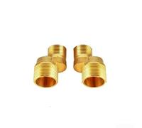 UrbanHui Adaptador de ducha de pie curvado ajustable, válvula de ángulo montada en la pared con construcción de latón macizo para grifo de lavabo de baño, diseño de ahorro de espacio, dorado, 2 piezas