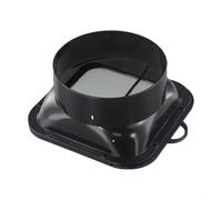 UrbanHui, Adaptador de ventilación de aire de 150 mm, material ABS, diseño montado en la pared, filtro incluido, mejora el flujo de aire, elimina impurezas