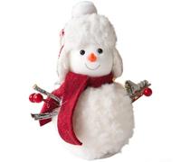 UrbanHui Adorno de espuma de muñeco de nieve de punto suave con estilo europeo para colgar decoración, mejora el ambiente festivo (pequeño)