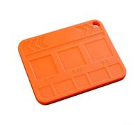 UrbanHui Almohadilla de soldadura de silicona resistente al calor curvada para plantilla BGA, base de aislamiento para CPU IC, reparación de placas de teléfono celular, 10 x 8 cm, color naranja