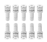 UrbanHui Boquillas atomizadoras de cobre de 6 mm con rociador de niebla fina de conexión rápida para el hogar, jardín, invernadero, patio, césped y cuidado de plantas al aire libre, 10 unidades (0.5