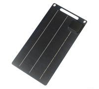 UrbanHui Cargador de panel solar portátil de 10 W, salida de silicio monocristalino, flexible, plegable, para senderismo, camping, viajes, fuente de alimentación al aire libre