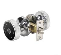 UrbanHui Cerradura de puerta inteligente, Tecnología avanzada de huellas dactilares Múltiples métodos de desbloqueo Función de contraseña temporal Pantalla de visualización fácil de navegar (plata)