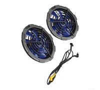 UrbanHui Combinación eléctrica del chaleco y de los pantalones del ventilador 21V para el control personal del clima en la agricultura, la entrega y los roles del personal del acontecimiento(24)