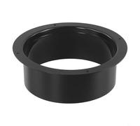 UrbanHui, Conector de tubo ABS, resistente y fiable, flujo de aire eficiente, diseño montado en la pared, disponible en tamaños de 100 mm, 125 mm, 150 mm, acabado negro moderno (150 mm)