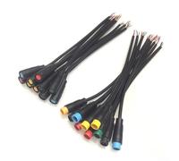 UrbanHui Conjunto de conector de seis pines adecuado para cableado de bicicleta eléctrica; cuenta con cinco pares resistentes a la intemperie con cada cable de quince centímetros de largo