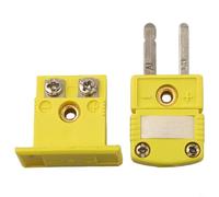 UrbanHui Conjunto de conectores de termopar tipo K Aleación de montaje en panel de zócalo miniatura para medición de temperatura Equipo de medición de reemplazo de termopar tipo K