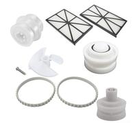 UrbanHui Conjunto de polea y correa para limpiador robótico TigerShark, kit de rodamientos de transmisión de 9 piezas con impulsor y filtros, restaura la tracción para RC9990GR RC9955GR
