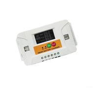 UrbanHui Controlador de carga solar Pantalla LCD a color Salida USB dual Auto 12V 24V Detección de batería Protección de sobrecarga Blanco Naranja Hogar Exterior (50A)