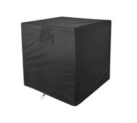 UrbanHui Cubierta impermeable de aire acondicionado para aire acondicionado vertical cuadrado, tela Oxford 210D con aberturas de tubería ajustables con cordón para jardín y patio (24 x 24 x 30