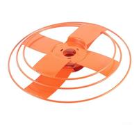 UrbanHui Cubierta protectora de acero al manganeso para cortadora de césped, disco protector de escombros grueso para jardín, patio, corte de césped, naranja en grande, mediano y pequeño (38,5 cm)